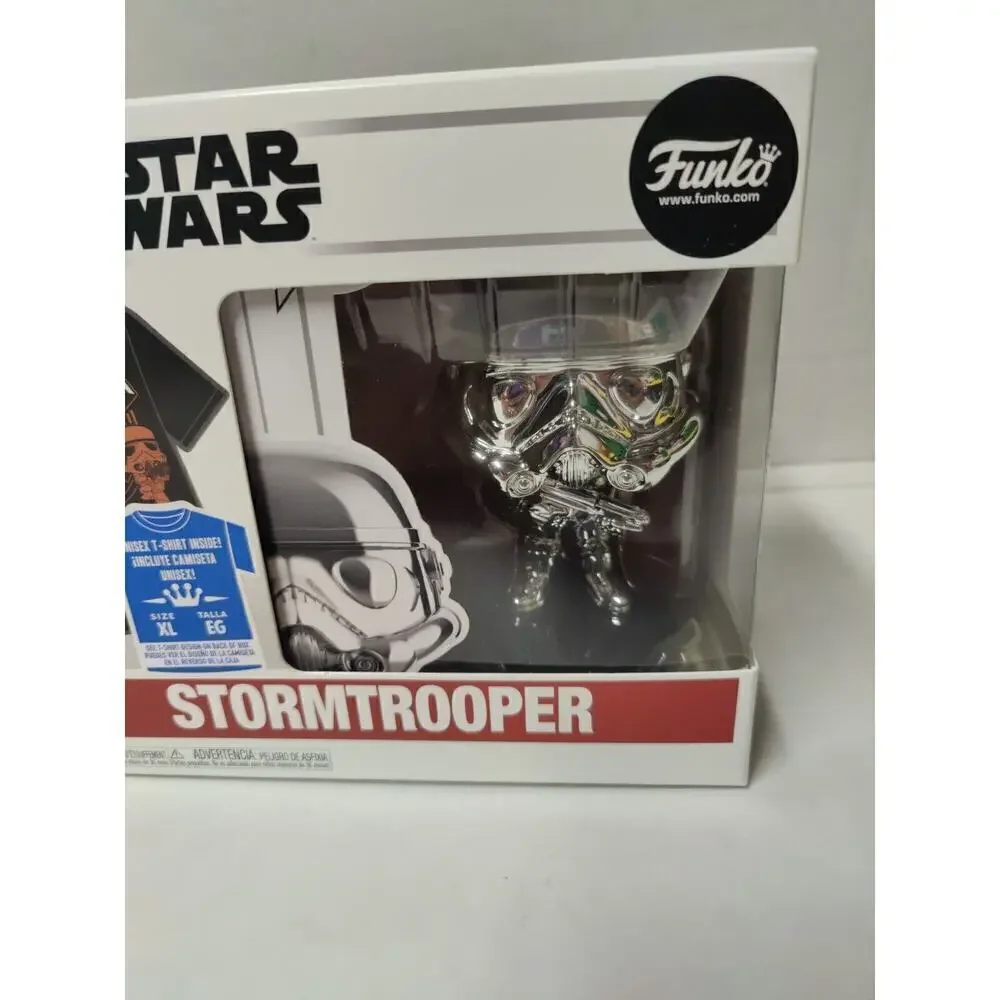 Star Wars Funko Stormtrooper And Tee Shirt (METALLIC) XL #296